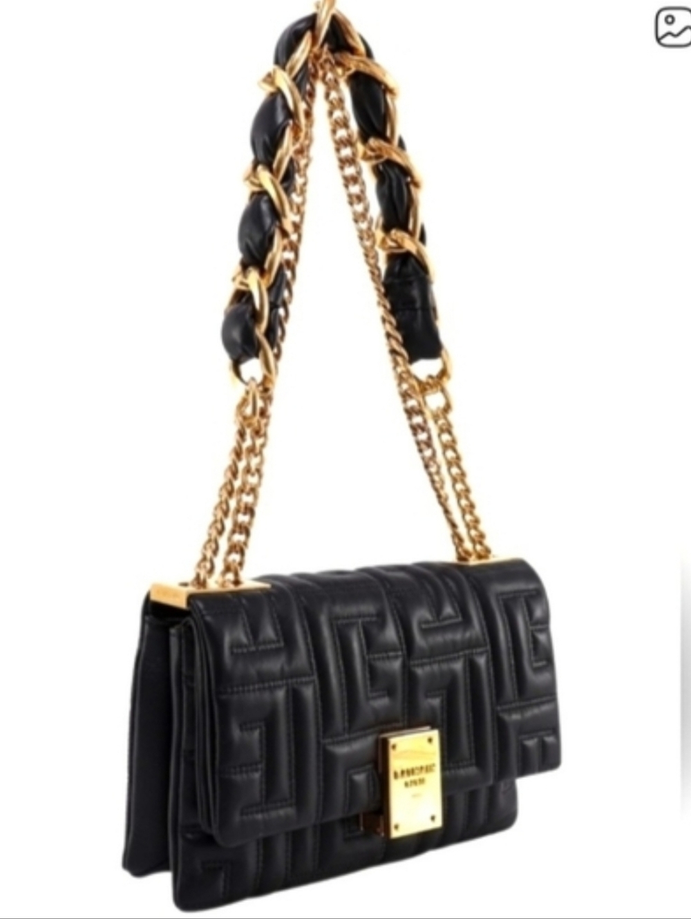 BALMAIN HANDBAG 1945 SOFT QUILTED LEATHER SHOULDER BAG